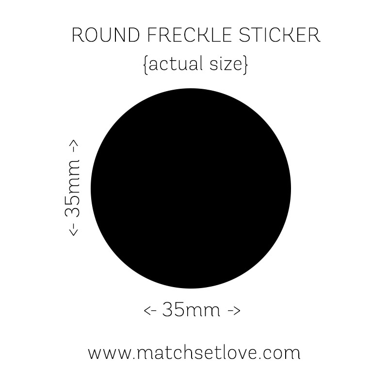 Actual Size Round Freckle