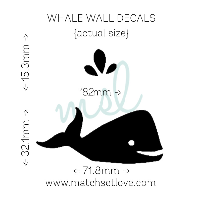 Whale wall decals