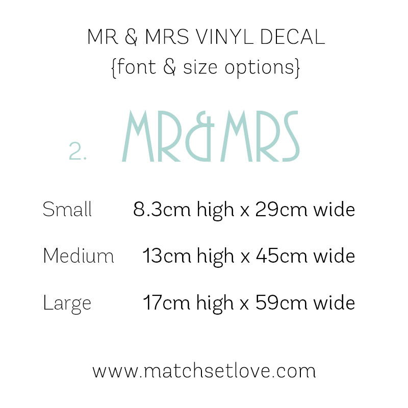 Actual Size Mr and Mrs Font 2