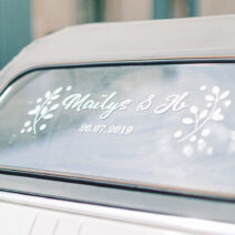Custom Window Sticker - Personalized Wedding Car Decals