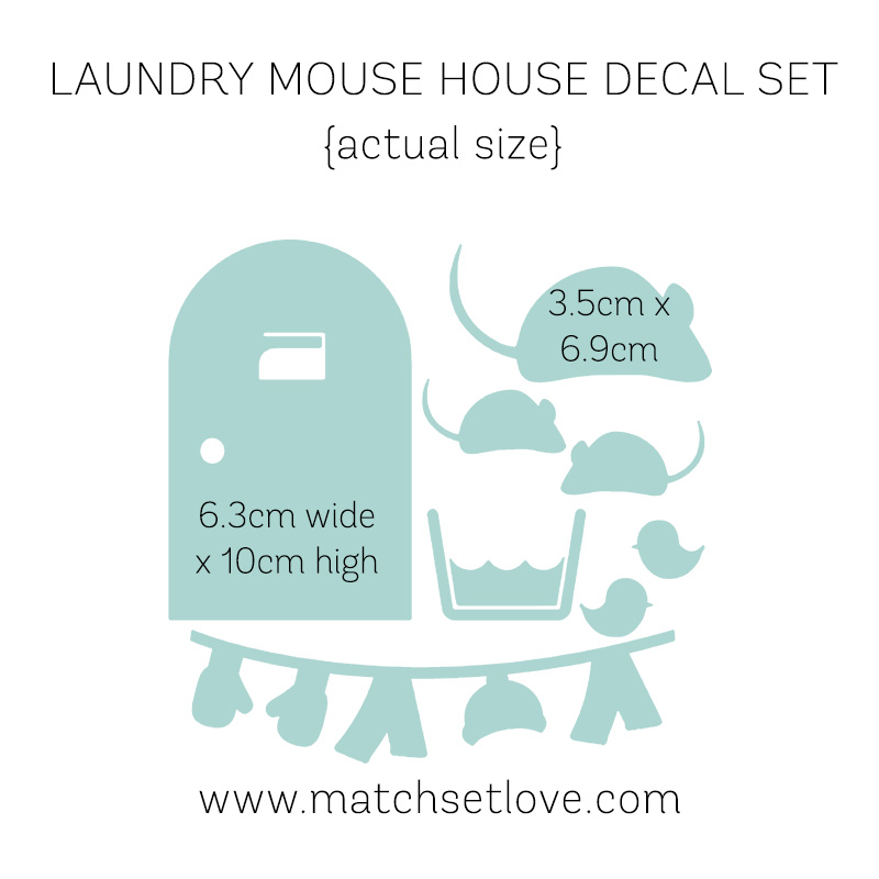 Laundry Mouse House Wall Decal