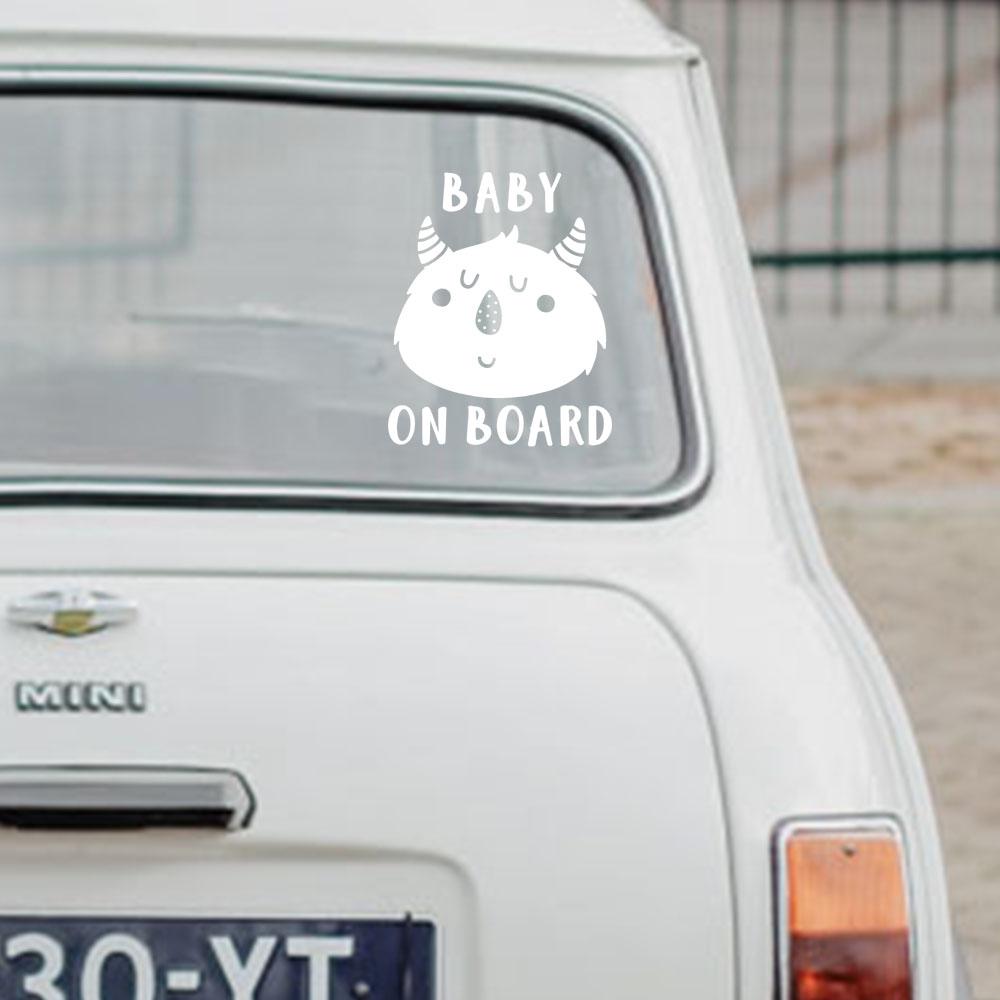 funny baby on board sign