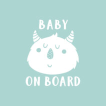 funny baby on board sign
