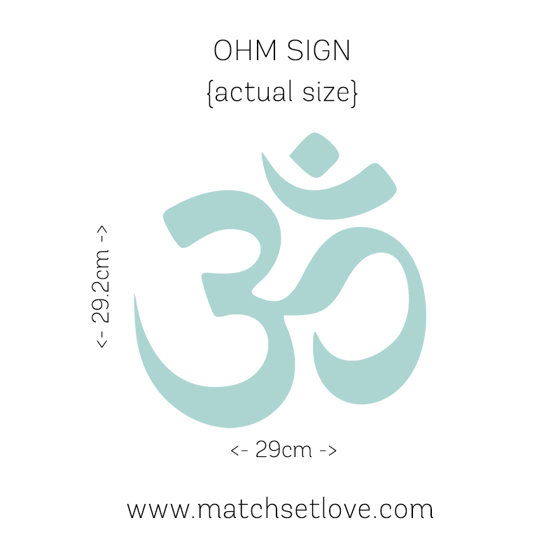 Actual Size ohm sign large