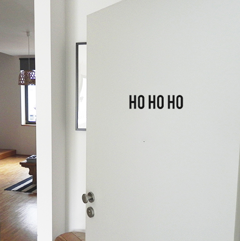 HO HO HO Font 1 Modern Door Decal