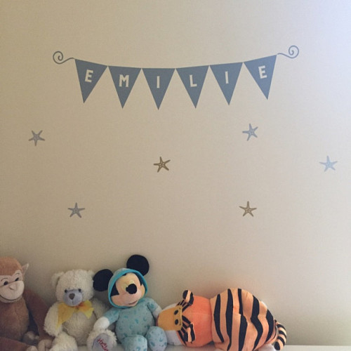 Baby Bunting, Custom Wall Decal Nursery Garland match set love