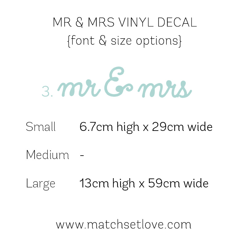 Actual Size Mr and Mrs Font 3
