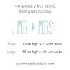 Actual Size Mr and Mrs Font 5
