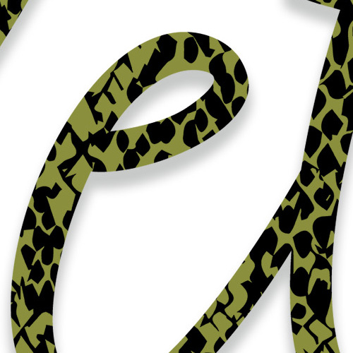 Poster lets be wild olive green 1 close up