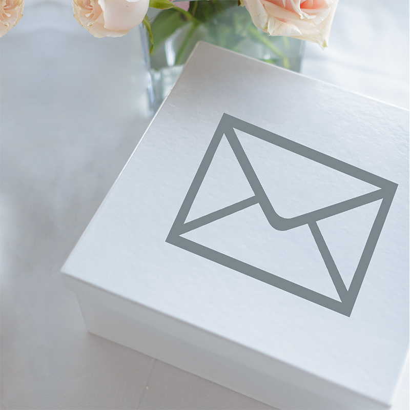 LR Wedding Gift Box Envelope Grey