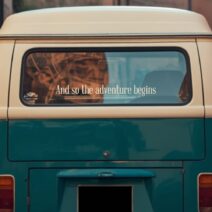 And So the Adventure Begins Wedding Car Decal – Romantic Quote Vinyl Sticker