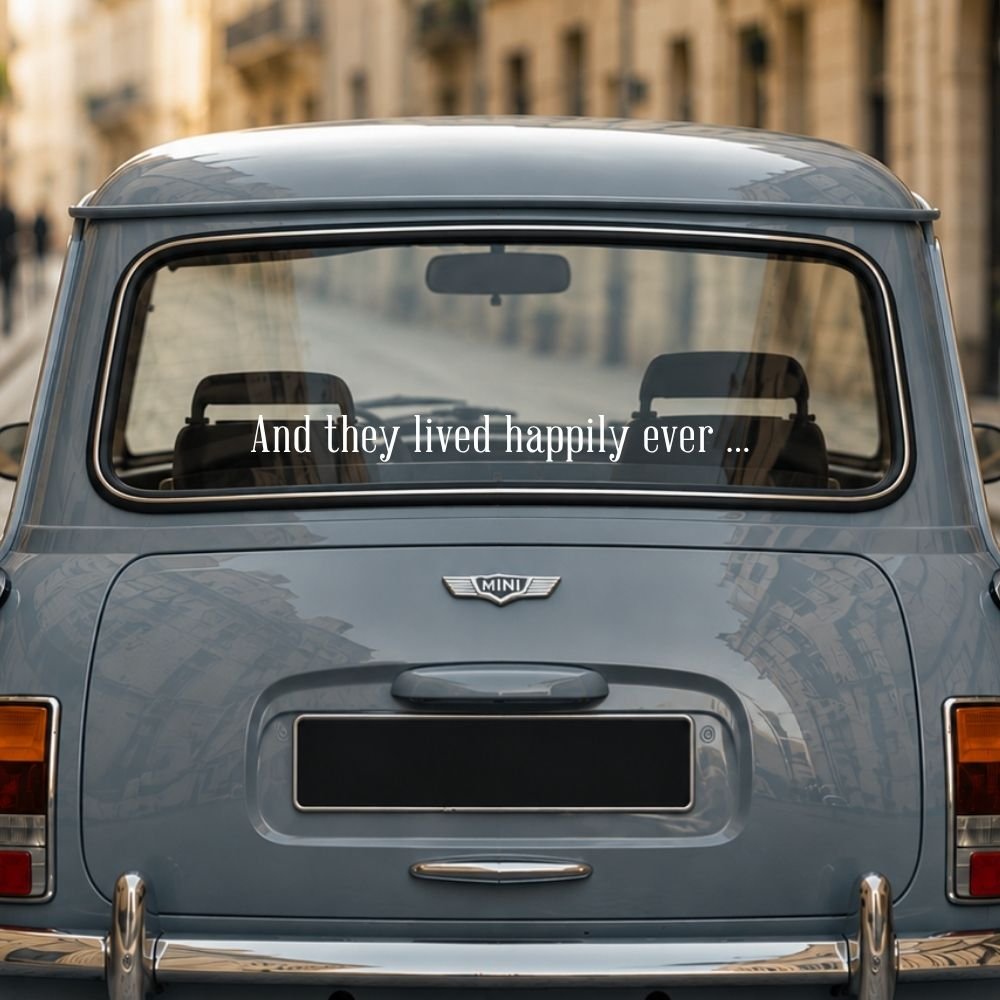 And they lived happily dusty blue mini And they lived happily dusty blue mini
