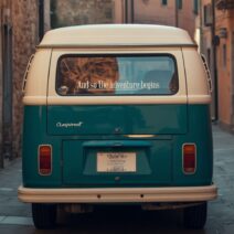 And So the Adventure Begins Wedding Car Decal – Romantic Quote Vinyl Sticker