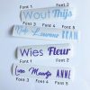 Custom Kiddies Hangers Font options