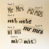 LR Mr & Mrs Wedding Hanger Decals 2