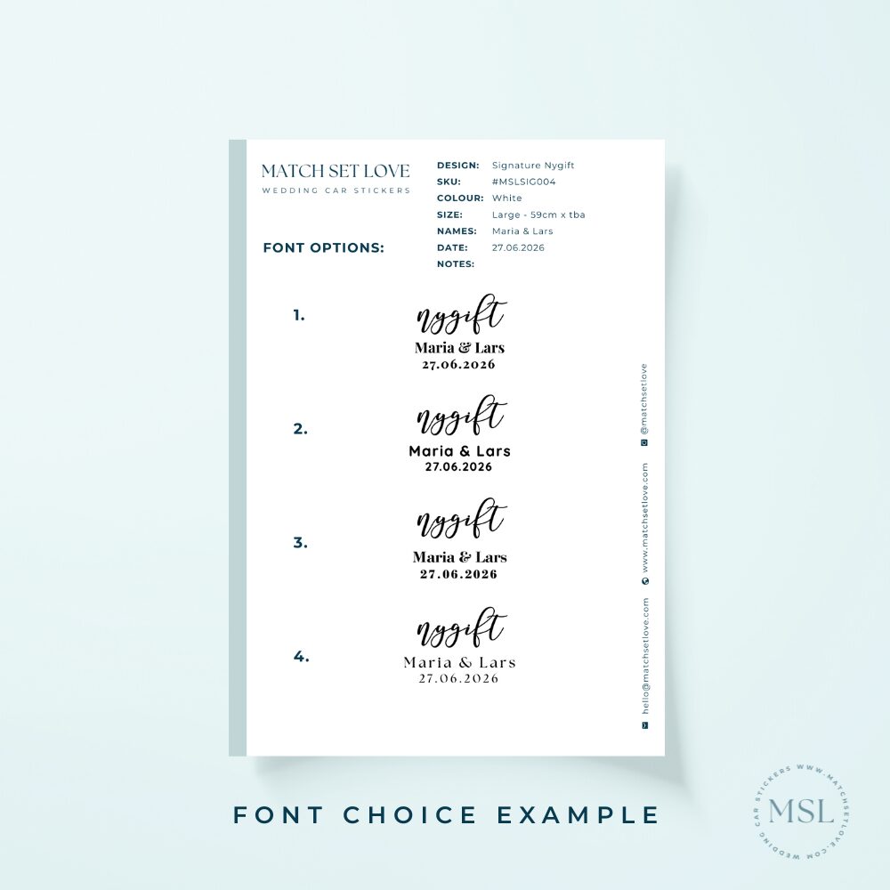 Sample of Font options Nygift Sample of Font options Nygift