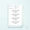 Sample of Font options Signature Just Married