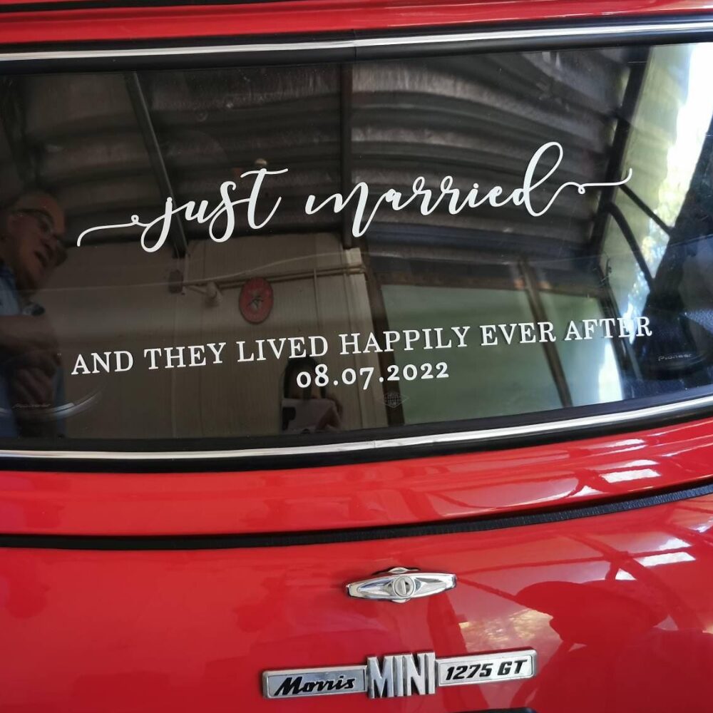 just married & they lived happily ever after