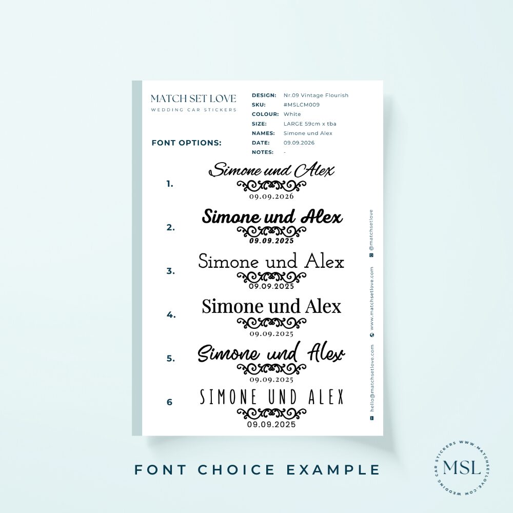 Sample of Font options Mistletoe