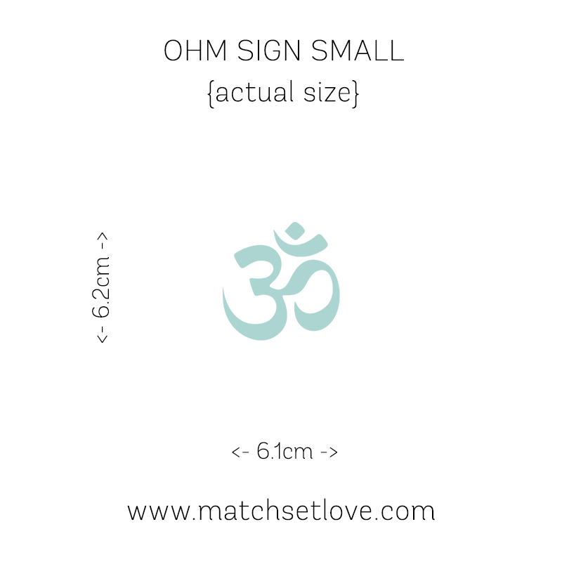 Actual Size Ohm Sign Small Set