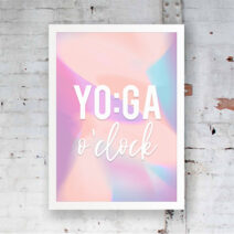 Poster Yoga o clock pastel 1
