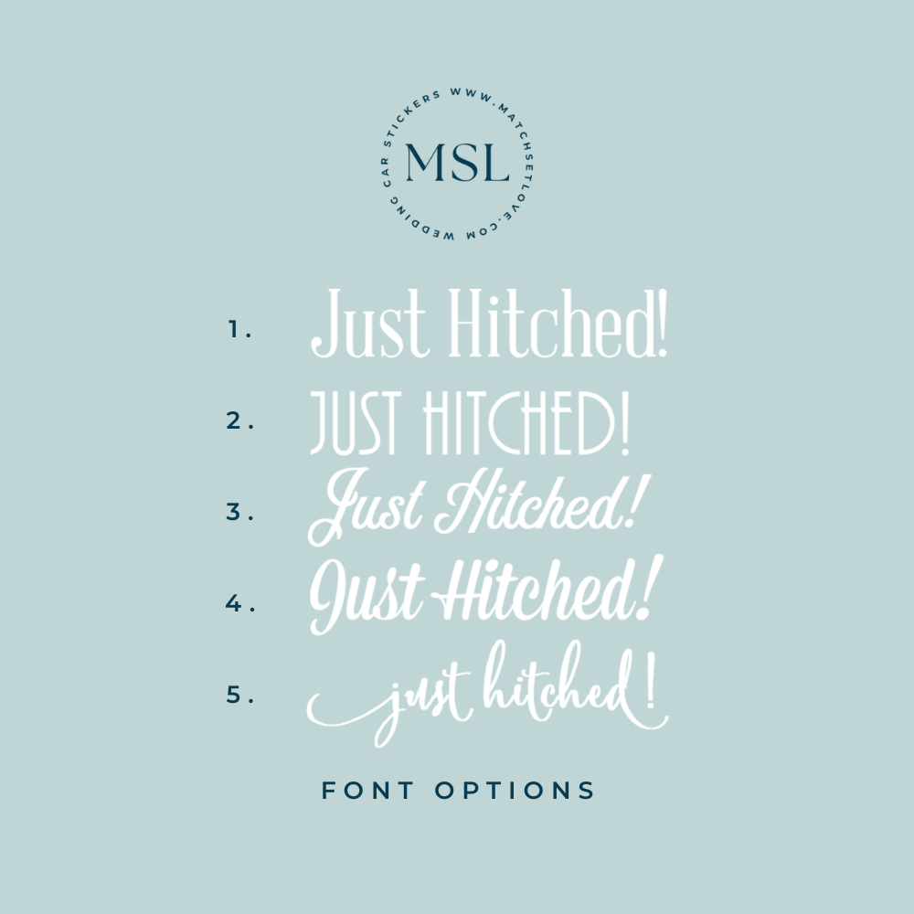 Info Just HItched Font Options