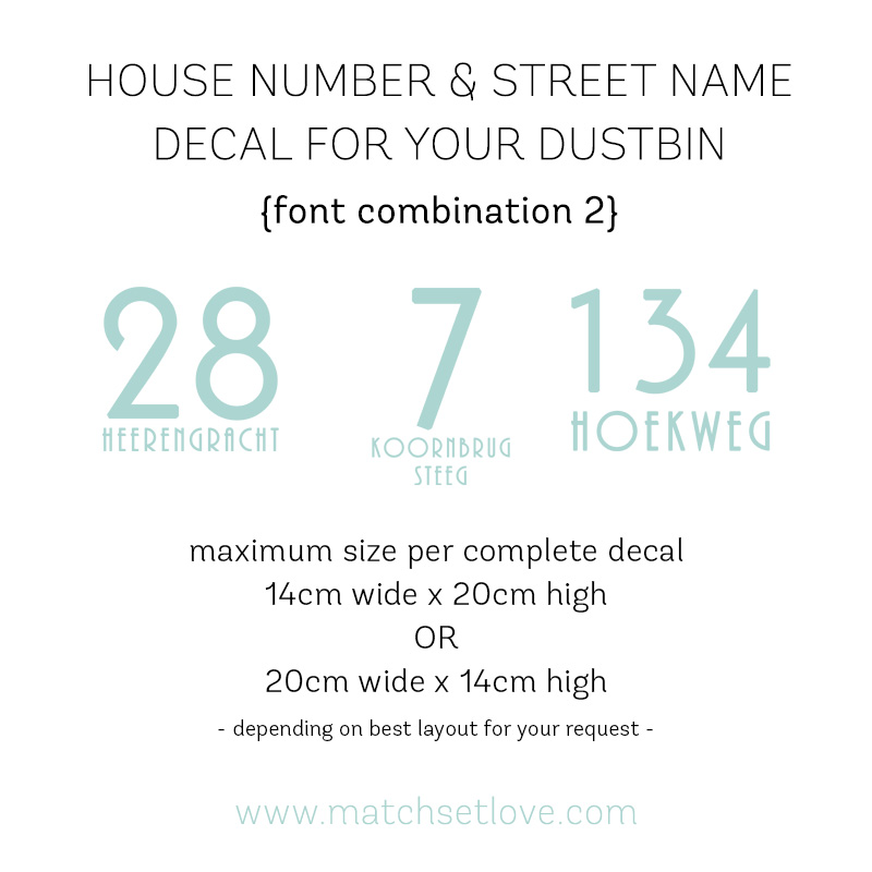 Actual Size Dustbin Number font 2