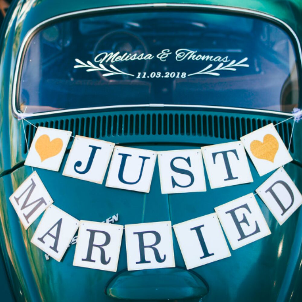 Botanical wreath Car sticker VW Bug