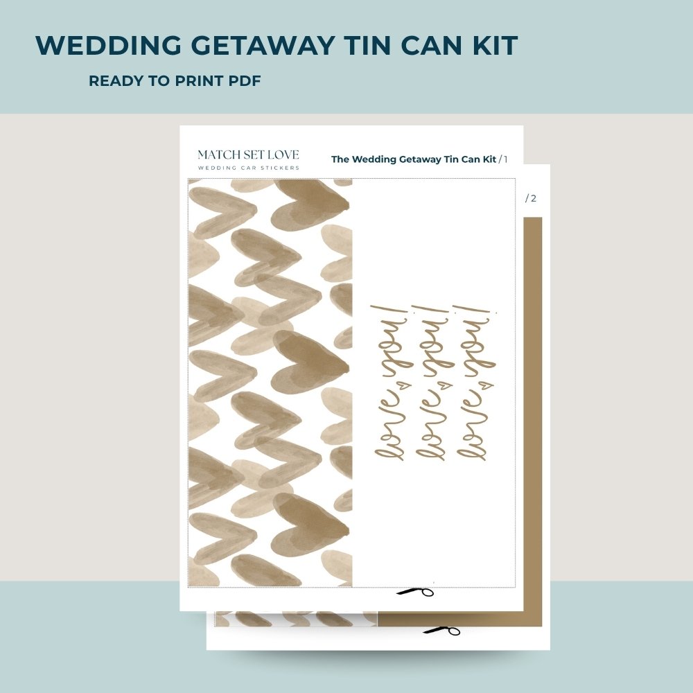 Wedding Getaway Tin Can Kit - Image 3